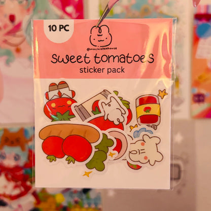 sweet tomato sticker flakes pack
