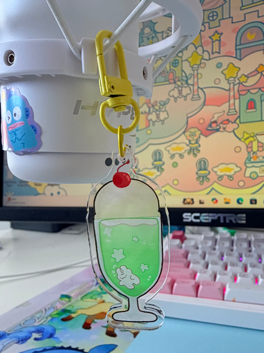 melon soda keychain