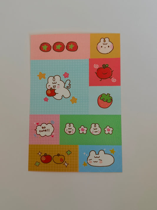 bunny “so sweet” sticker sheet