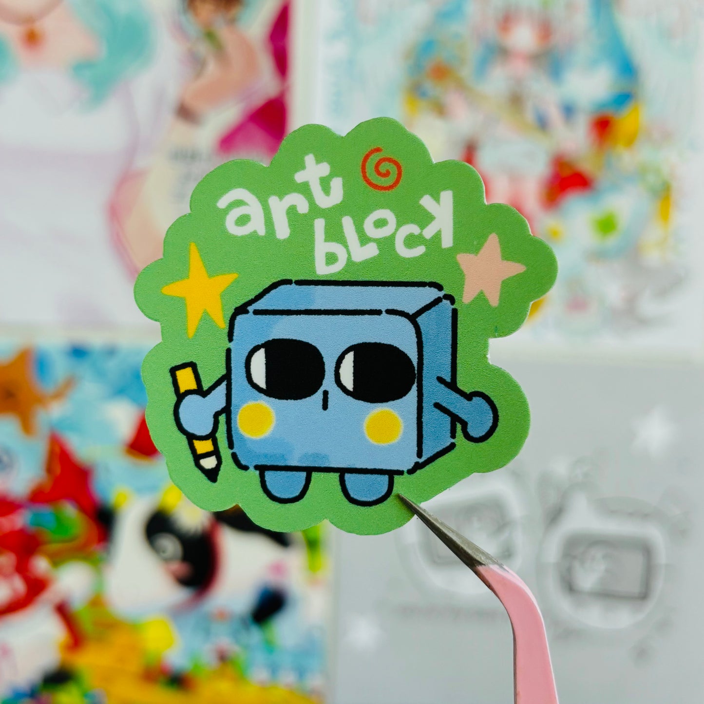 art block sticker