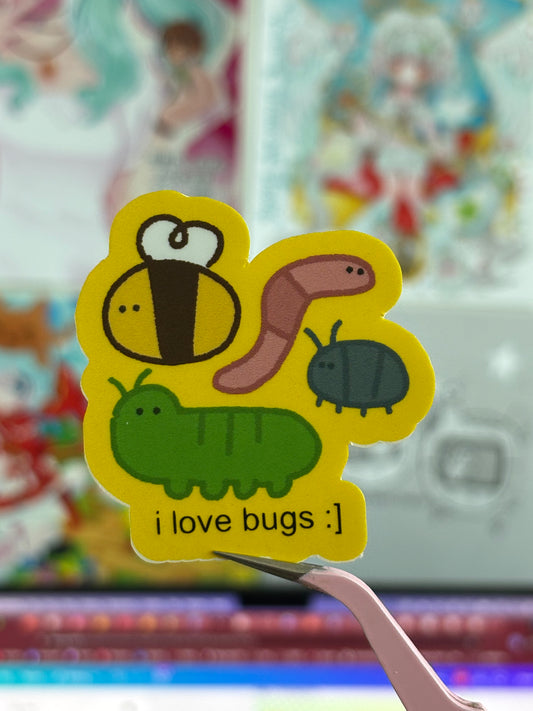 i love bugs sticker