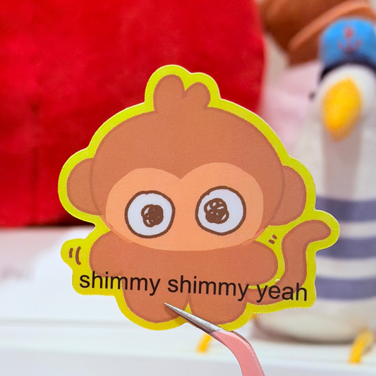 shimmy yeah monke sticker