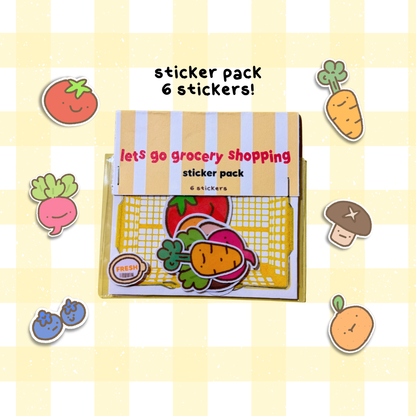 grocery shopping sticker pack